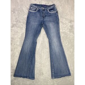 Westfield Eagle women Jeans Size 11 embroidery jeans Flap pocket Flared